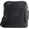 Armani Exchange Essential, Dino, Flat Crossbody, Tracolla Uomo, Black