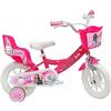 MATTEL Barbie, Bicicletta Bambina, Rosa-Bianco, misura 12
