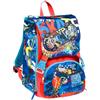 SJ GANG STYLE JAM GANG Seven SJ Gang Zaino Scuola Estensibile, Blu, TrickyLed, Zaino Doppio Scomparto Estensibile Tramite Zip Laterali, Tasca Porta Borraccia, Zaino Scuola Elementare, Zaino Bambino