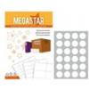 Megastar Etichette bianche rotonde con margini Megastar 24 et./foglio conf. da 100 fogli d.40 mm - LP4MS-40