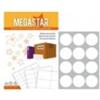 Megastar Etichette bianche rotonde con margini Megastar 12 et./foglio conf. da 100 fogli d.60 mm - LP4MS-60