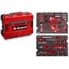 Einhell Accessories Einhell E-CASE 80 pezzi valigetta portautensili | Kit utensili | sistema E-Case | valigetta plastica impilabile | inserto schiuma EVA effetto fibra carbonio | uso universale