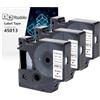 Msudoku 3x Msudoku 45013 12mm x 7m Sostituzione per Dymo D1 45013s S0720530