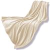 SpazioTessile Plaid Coperta Velvet Tinta Unita Soffice Pile effetto Velluto rm (Panna, Plaid 127x152)