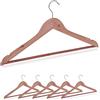 Relaxdays Grucce Appendiabiti in Legno di Cedro, 12 Pezzi, Bretelle, tacche, Eleganti, Protezione antitarme, Lunghezza: 44 cm, Naturale