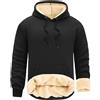 UMIPUBO Felpa Uomo con Cappuccio Invernale Giacca Felpe in Pile Caldo Manica Lunga Termica Foderato Pullover Girocollo Hoodie Sweatshirt con Tasche Cappotto da Uomo (Grigio Scuro, XXL)
