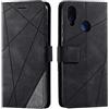 FCAXTIC Cover per Huawei P20 Lite/Nova 3E, Portafoglio Custodia in Pelle PU, Antiurto TPU Cover per Huawei P20 Lite/Nova 3E, Nero