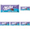 Milka, Bubbly, Tavoletta di Cioccolato al Latte con Morbido Cuore al Cacao, 100% Latte Alpino, Cacao Sostenibile, 90g (Confezione da 5)