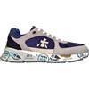 Premiata scarpe sneaker uomo tessuto e camoscio vintage MASE_6155 blu elettrico