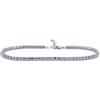 Remo Gammella Bracciale Uomo Donna Tennis Argento 925 con Zirconi - Dimensioni 2 mm - Misura regolabile da 17 a 20 cm - Colore a scelta (Oro Bianco / Zirconi Bianchi)