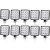 WELLIT Faro da lavoro a LED, 10 x 48 W, mini faro aggiuntivo, 12 V, 24 V, per fuoristrada, 6000 K, impermeabile, IP68, per escavatore auto