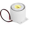 Taikuwu - Mini sirena cablata per ufficio, casa, negozio, garage, sistema di allarme di sicurezza, kit GSM, corno, 120 dB, 12 V/13 cm, colore: bianco