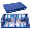 Engelhart - 250521 - Backgammon Deluxe 15 (38 cm) - Gioco di Strategia in Valigetta Elegante - Similpelle, Feltro, Pedine e Dadi Perlati