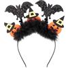 IHLOOTD Cerchietto Halloween Donna Cerchietti Halloween Zucca Cerchietto per Capelli Adulto Bambino, Festa di Halloween, Mascherata, Cosplay (A)