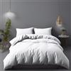 LivinEase Set Copripiumino Matrimoniale 260x240 - Microfibra Copripiumino 260x240cm + Federe 65x65cm - Copripiumino Matrimoniale Bianco