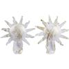 YVAN MOINS CHER Set di 2 mollette per tende in metallo, decorazione per sole, per decorare finestre, bacche, colore: Bianco/Oro