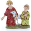 Moranduzzo 2 Bimbi con Pecora per Presepe da Cm 10 Scala 1:20 - Statuine Presepe Indistruttibili - Stile 700', Pittura Rifinita a Mano, Prodotto Ufficiale, Made in Italy, Scultore M. Landi