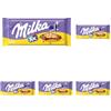 Milka Tuc Tavoletta di Cioccolato al Latte Ripieno di Biscotti Tuc, 100% Latte Alpino, Cacao Sostenibile, 87g, 1 pezzo [L'imballaggio può variare] (Confezione da 5)