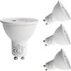 Sweier - 4 lampadine LED GU10 da 5 W, dimmerabili, luce bianca fredda, 6000 K, 430 lumen, angolo di fascio di 38°, ricambio per alogeni da 50 W, 220-240 V, CRI>83, dimmerabile 0-100%