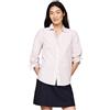 Tommy Hilfiger Donna Camicia Stripe Regular Shirt Cotone, Multicolore (Classic Shirting STP/Pink), 52