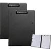 Rikyo 2 tavolette portablocco pieghevoli, 22,9 x 31,8 cm, impermeabili, formato A4 o A3, con due clip in metallo, supporto orizzontale e verticale (nero)