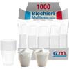 G.M. DISTRIBUZIONE 1000 Bicchieri Kristal da 160ml in PS Trasparente, Bicchieri Usa e Getta per Yogurt, Cocktail, Vini bianchi e rossi, Liquori, Bicchieri Multiuso Monouso per Bar e Lounge Bar