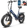 SAMEBIKE Bicicletta elettrica per adulti, 48V13AH batteria pieghevole Mountain Ebike con motore ad alta velocità 20 * 4,0 pollici pneumatico grasso, lunga gamma 120 km(PAS), 7 volani velocità