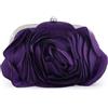 LHHMZ Pochette elegante rosa da donna Pochette in raso floreale Fiore Festa di Nozze Frizione