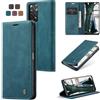 Owlhold Cover per Xiaomi Redmi Note 11 4G/11s/12s, Portafoglio Flip Antiurto con Cavalletto e Fessure per Carte, Custodia in Pelle - Blu Verde