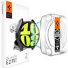 Spigen Glas.tR EZ Fit Vetro Temperato compatibile con Samsung Galaxy Watch 7 44mm, 2 Pezzi, Incompatibile con il case, Installazione Facile, Cristallino, Durezza 9H Pellicola prottetiva