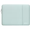 MOSISO Laptop Custodia Borsa Compatibile con MacBook Air 15 Pollici M3 A3114 M2 A2941 2025-2023/Pro A1990 A1707,Surface Laptop 15,HP Stream 14,Poliestere Manica Verticale con Tasca, Menta Verde
