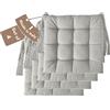 Il Tuo Artigiano Design Set 4 o 6 Cuscini per Sedie da Cucina Made in Italy - Cuscini Sedie Cucina set da 6 40x40 cm spessore 6 cm - Imbottiture in Spugna e morbido acrilico (4, Grigio chiaro)