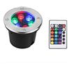 AMDHZ RGB Faretti Esterno LED Colorati Incasso Telecomando Faretto Illuminazione Alberi Luci da Giardino Colorate IP67 Impermeabile per Giardino, Terrazza, Palma, Muro di Pietra (Color : 220V, Size : 3W)