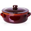 Benegiamo arte e terracotta srl Familia Casseruola con Coperchio, Terracotta, Marrone, Ø 28 cm / 2.5 L