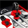 CGEAMDY 2PCS Copri Cambio Auto, Pomello Del Cambio, Gadgets Hoodie, Decorazione Leva Interna Dell'auto Felpa Con Cappuccio (Rosso+Nero)