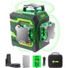 LasGoo LG-3DM Livella laser verde, laser a linea 3x360° autolivellante per edilizia e appendimento quadri, batteria integrata da 5200 mAh, cavo Type-C, supporto rotante magnetico incluso