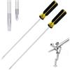 TogtherKings TogheterKings 2 Pezzi, Cacciavite Lungo Magnetico con Fessura Piatta e Phillips, Realizzato in Acciaio S2, 300m