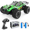 ACAMMZAR AT3 1:20 20+Km/h Macchina Telecomandata, 2.4GHz 2WD Auto Camion Telecomandata, RC Car Crawler con 2 batterie, 60+min Play Time regalo di Natale per adulti e bambini, Verde