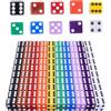 HUAZIZ Set di 100 dadi colorati a 6 facce Dice Game D6 dadi 16 mm per Giochi da Tavolo, Giochi per Set a più Lati