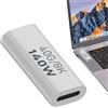 Generic Adattatore usb C ad angolo retto - Adattatore usb C ad angolo, adattatore PD 140 W da tipo C a usb con trasferimento dati a 40 Gbps, adattatore maschio, femmina 8K 60 Hz, adattatore extender usb t