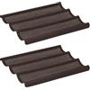 Lurch 585085 FlexiForm Baguette - Set di 2 stampi per pane per 3 baguette (36 cm) in 100% silicone senza BPA, colore: Marrone