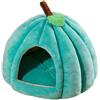 KKwercv Cuccia per gatti a forma di zucca, cuccia per gatti da interni, tenda con cuscino rimovibile, calda grotta per cani di piccola taglia