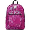 Invicta Zaino Scuola Jelek Fantasy, Fucsia, Doppio Scomparto Super Capiente Con Tasca Porta PC o Tablet, Tasca Porta Borraccia e Organizer, Zaino Medie Superiori e Viaggio, Ragazza