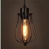 Chrasy E27 Vintage Lampada a Sospensione Metallo Gabbia Vintage Industriale Lampadario Lampada a Soffitto in Metallo Plafoniera in Gabbia per Sala Bar,Ombra Diametro
