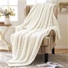 MIULEE Coperta Pile Matrimoniale Plaid per Divano in Velluto Coperta Singolo e Matrimoniale Letto Coperta Pile Morbida Decorazioni Casa Poltrona Tinta Unita Elegante 150x200 CM Bianco