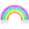 The Glowhouse Lampada da parete a LED a forma di arcobaleno, effetto luce al neon, per camera dei bambini