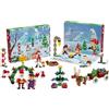 PLUS PLUS - Calendario dell'Avvento 2024 con 25 regali sorprese, contiene 600 pezzi - Gioco di costruzione - Regalo di Natale per ragazzi, ragazze, bambini dai 5 anni
