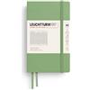 LEUCHTTURM1917 Taccuino Pocket A6 Copertina rigida, A quadretti, Sage | 187 pagine numerate, indice, senza acidi, cucito a filo