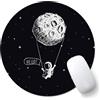 AOKSUNOVA, piccolo astronauta, 20 x 20 cm Tappetino per mouse rotondo con motivo