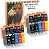 LOSMANN D&C 10x Cartucce d'Inchiostro Compatibili per Canon PGI-520 CLI-521 per Pixma MP620 MP640 MP640R MP980 MP990 MX860 MX870 IP3600 IP4600 IP4600X IP4700 MP540 MP550 MP560